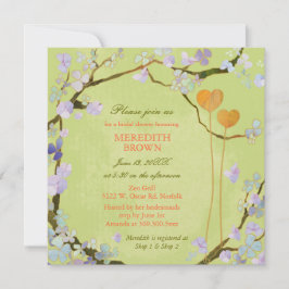 Poetic Two Hearts Vår Möhippa Inbjudningar