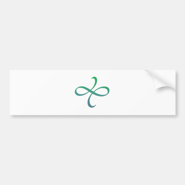 Poetica Flourish (blå grönt) Bildekal (Framsidan)