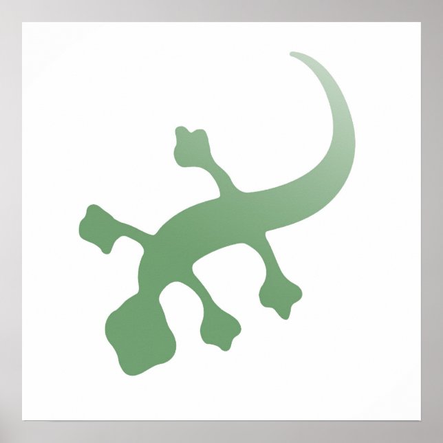 Poetica Gecko i Grönt Poster (Framsidan)