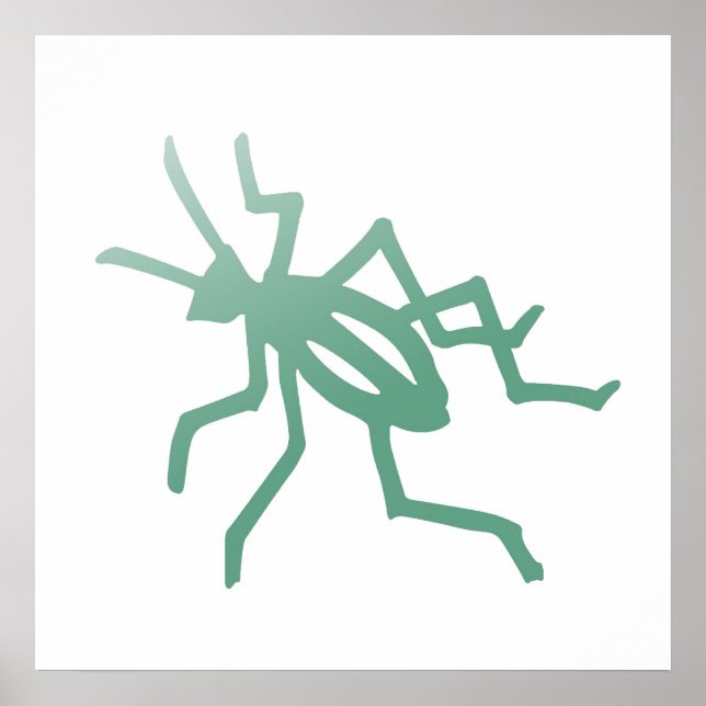 Poetica Grönt Cricket-utskrift Poster (Framsidan)