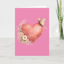 Poetisk fjärilsform - hjärtvikta gratulationskort kort