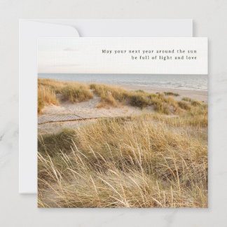 Poetisk och mjuk strandnatur estetik, hälsning kort