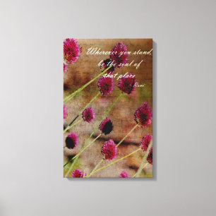 Poetisk Rosa Blommigt Canvastryck