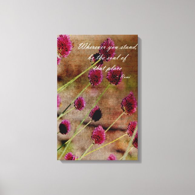 Poetisk Rosa Blommigt Canvastryck (Framsida)