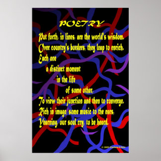 Poetry (akrostisk dikt) poster