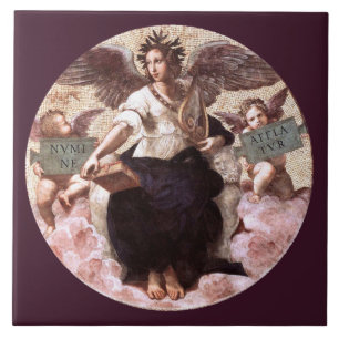 POETRY Allegory Fresco av Raffaello Sanzio Cer Kakelplatta