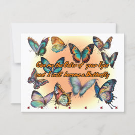 Poetry and Butterflies on a Vykort