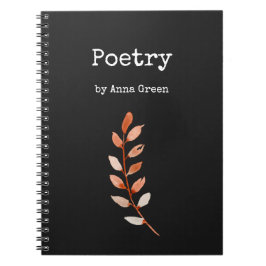Poetry-anteckningsbok Anteckningsbok