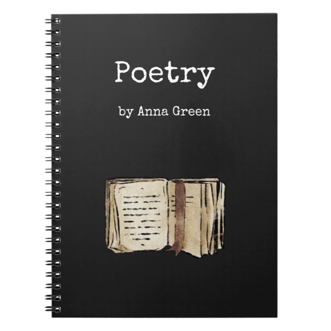 Poetry-anteckningsbok Anteckningsbok (Framsidan)