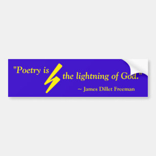 Poetry är Guds Bumper Stickers blixt Bildekal