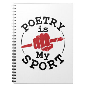 Poetry är min Dikt-skrivare för idrottspoet Anteckningsbok
