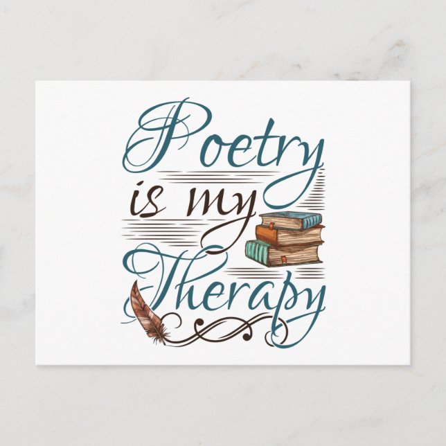 Poetry är skrivprogrammet för min terapeutisk poet vykort (Framsida)