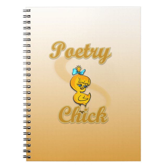 Poetry Chick Anteckningsbok Med Spiral (Framsidan)
