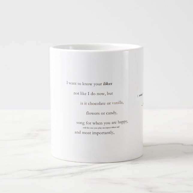 Poetry Coffee Mugg Jumbo Mugg (Framsidan)