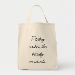 Poetry Evokes Livsmedel Tote Bag Tygkasse