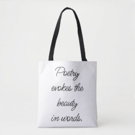 Poetry Evokes Shoulder Tote Bag Tygkasse