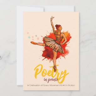 Poetry i Pointe Ballet Skäl Performance Invi Inbjudningar