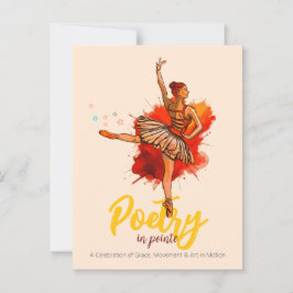 Poetry i Pointe | Ballet Skäl Performance Invi Vykort