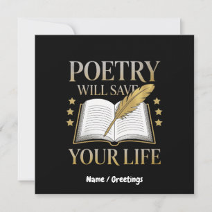 Poetry kommer att Spara din livliga poet och litte Inbjudningar
