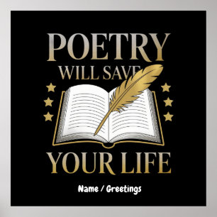 Poetry kommer att Spara din livliga poet och litte Poster