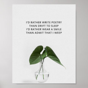 Poetry - Kort Dikt Poster