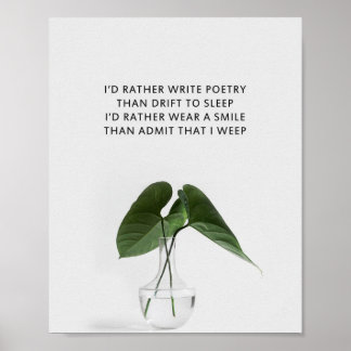 Poetry - Kort Dikt Poster