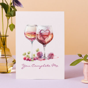 Poetry Modern Heart Red Valentines day-årsdagen Kort