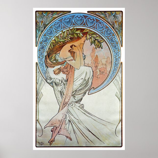 Poetry, Mucha Poster (Framsidan)
