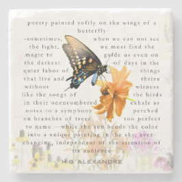 “Poetry Painted Softly” – Coaster Stenunderlägg