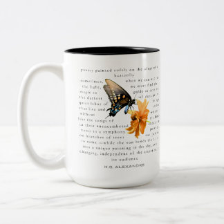 “Poetry Painted Softly” – Mug by H.G. Alexandre Två-Tonad Mugg