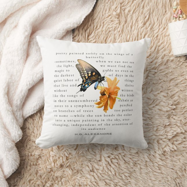 Poetry Painted Softly – Pillow by H.G. Alexandre Kudde (Filt)