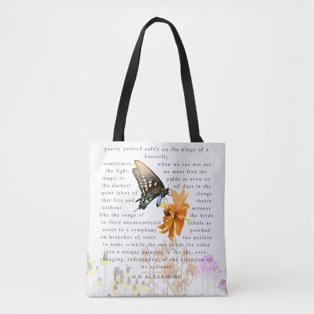 “Poetry Painted Softly”–ToteBag by H.G. Alexandre Tygkasse (Framsida)