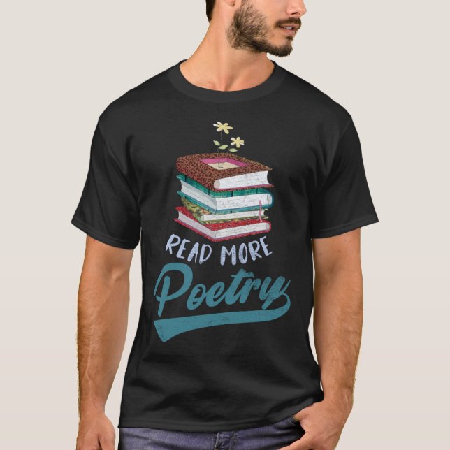 Poetry Poets Bok Readers Bookworm Poet T Shirt (Framsida)