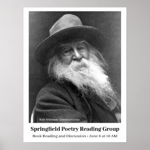Poetry Reading Event Walt Whitman-årsdag Poster