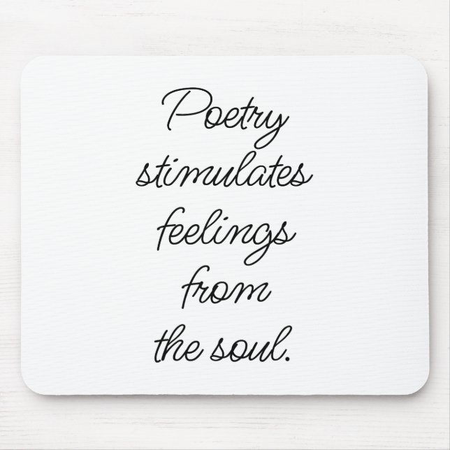 Poetry Stimulates Mouse Pad Musmatta (Framsidan)