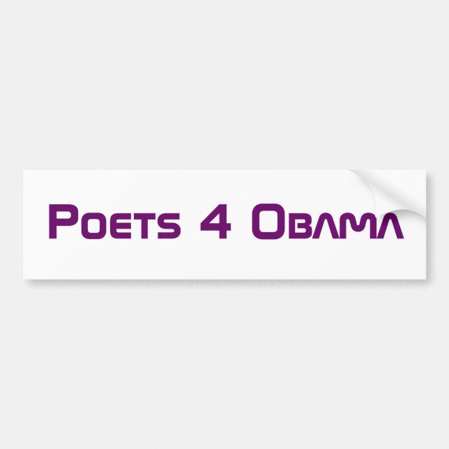 Poets 4 Obama Bildekal (Framsidan)