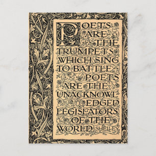 Poets är - Shelley Vykort