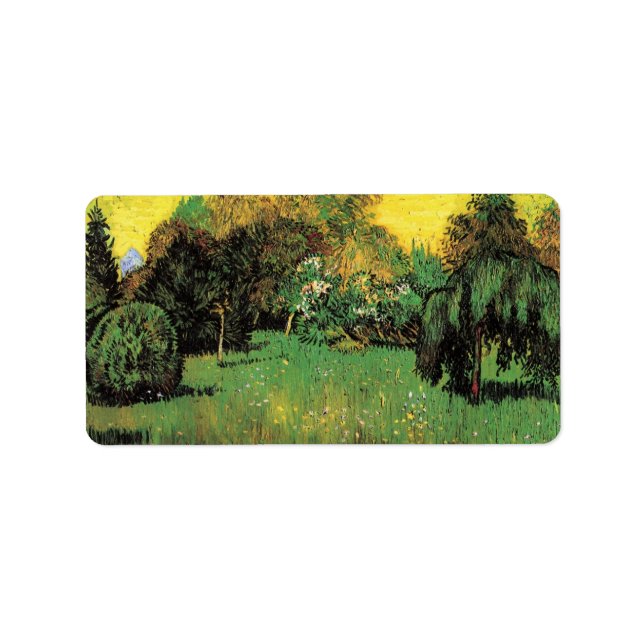 Poets Garden av Vincent van Gogh Adressetikett (Framsidan)