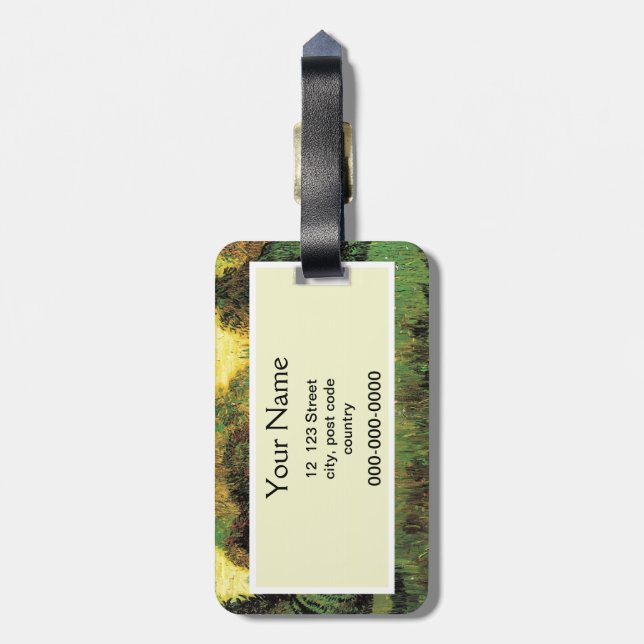 Poets Garden av Vincent van Gogh. Bagagebricka (Baksidan Lodrät)