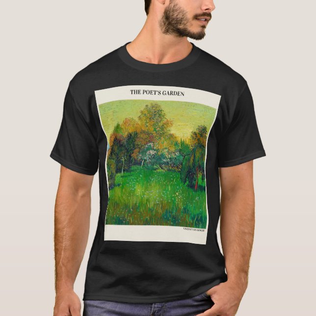 Poets Garden av Vincent Van Gogh, Grönt Träd T Shirt (Framsida)