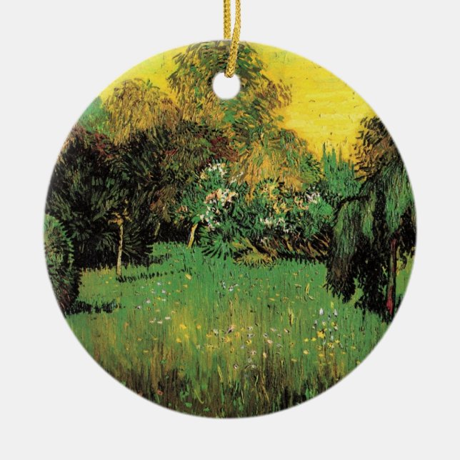 Poets Garden av Vincent van Gogh Julgransprydnad Keramik (Framsidan)