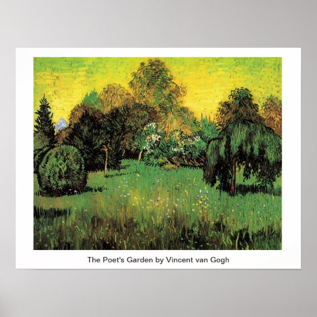 Poets Garden av Vincent van Gogh. Poster (Framsidan)