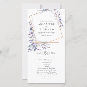 Poets Garden Geo Lila Order of Service