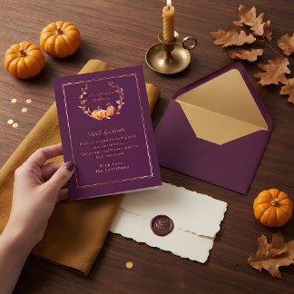 Poet's Harvest Elegant Plum Tack för inbjudan