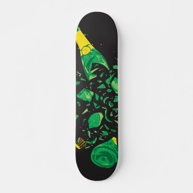 Poets och tjuvar "flaskan ", skateboard bräda 19,5 cm (Framsida)
