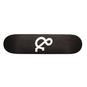 Poets och tjuvar "namnger" svart old school skateboard bräda 21,6 cm