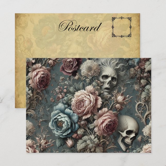 🪦 poets Pending - Gothic Victorian Helg Vykort (Fram/baksida)