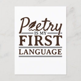 Poettering är min första språkpoet-Dikt-skrivare Vykort