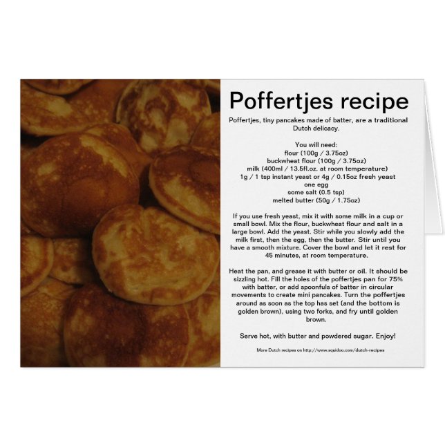 Poffertjes Hälsningskort (Framsidan Horizontal)