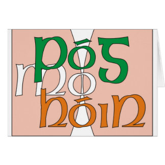 Pog mo hon hälsningskort